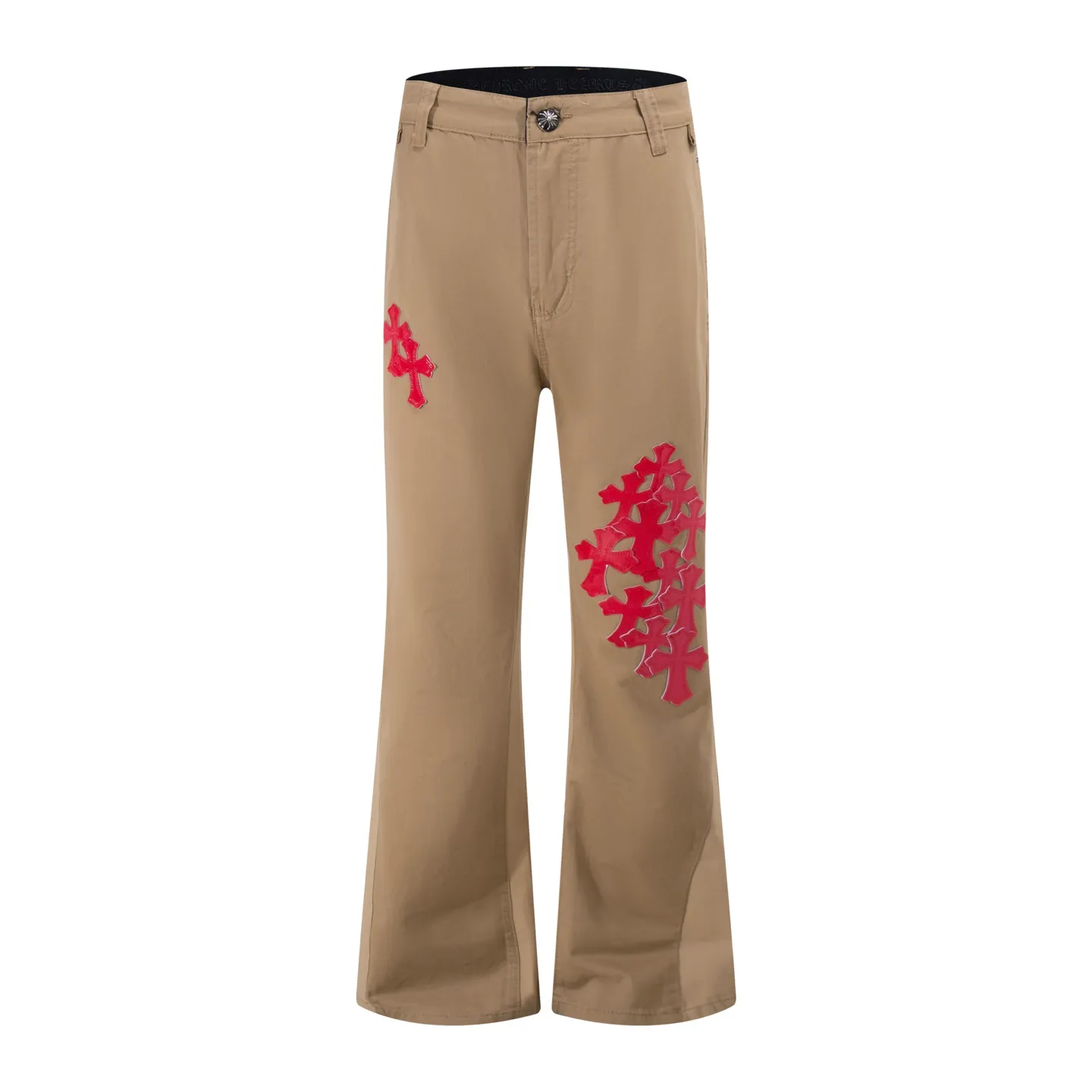 P260 Style number: H011 ChromeHearts & Chrome Heart Khaki bootcut casual pants and jeans. Original hardware and accessories, washed and other hanging tags. The QR code analysis is from the original factory, with a high degree of restoration. You are welcome to compare the products~ Three-dimensional version Loose and comfortable, not picky about body shape, taller and slimmer, factory Seiko, original factory quality control, same style for men and women, can be matched with couples, versatile recommendation, must-have jeans for all seasons, fashionistas have been disappointed From the quality selection of fabrics, the tailoring of details, and the matching of patterns, everything is impeccable! The upper body is so handsome when worn...it can be easily worn by men, women and children! The craftsmanship is made of heavy-duty washed pure cotton denim fabric. After washing, it is soft and thick and looks very stylish when worn. Size: 28, 30, 32, 34, 36 (S-XXL) Color: Khaki